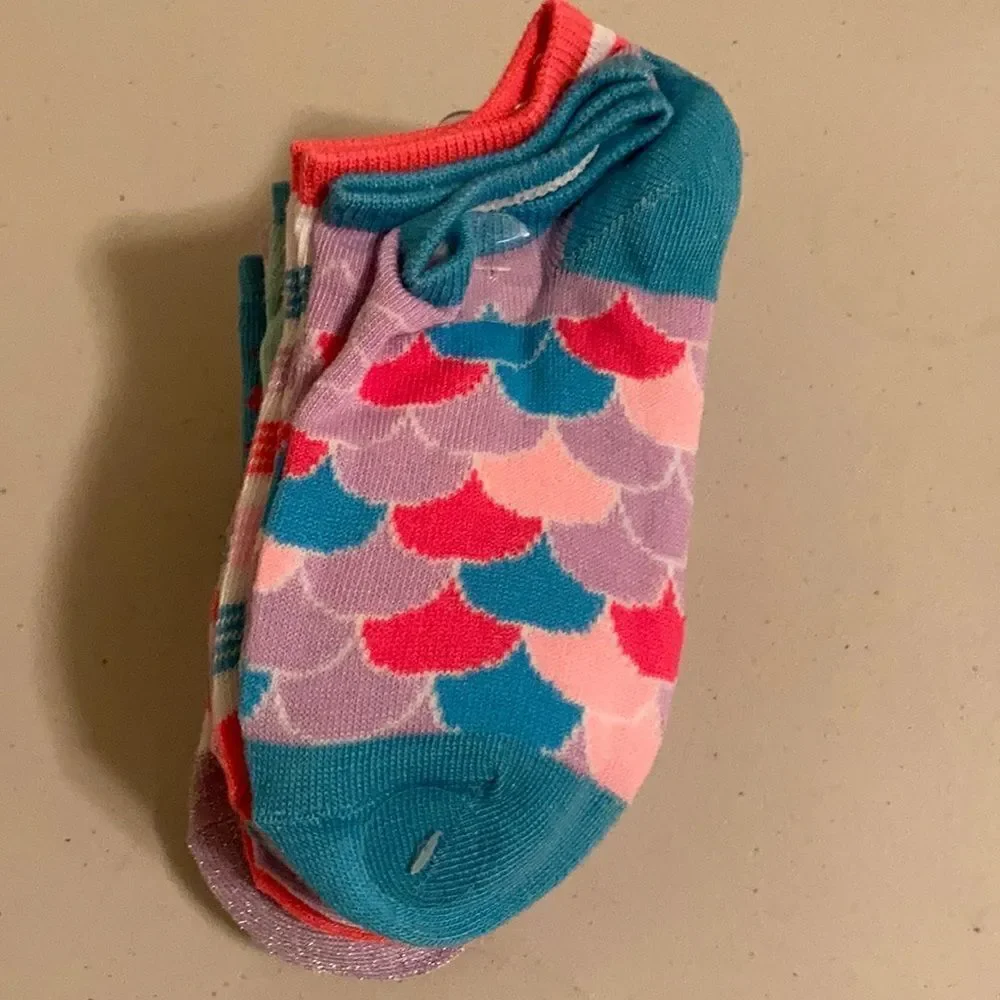 Capelli S/M mermaid theme No Show Socks 10 pack